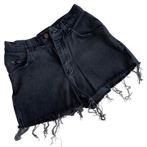 Vintage Lee High Waisted Black Cut Off Jean Shorts
